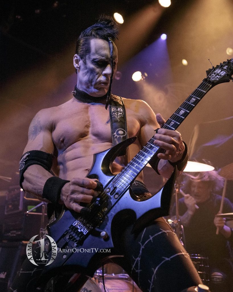 Guitarist performing live on stage